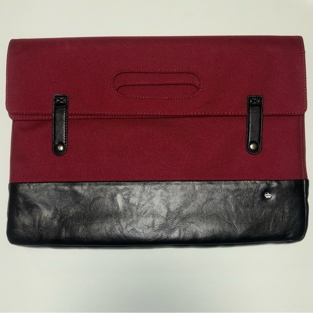 Elegant Burgundy and Black PKG Laptop and Tablet Bag